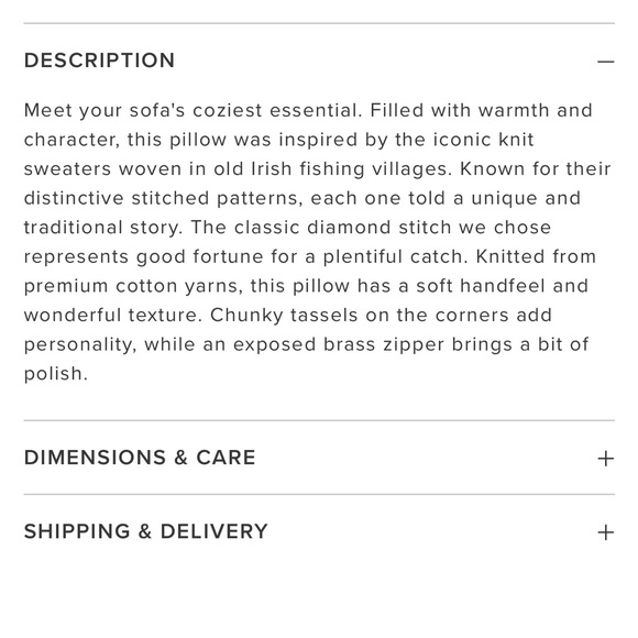 NWT Serena & Lily Fisherman’s Knit Pillow Cover - Picture 5 of 12